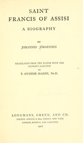 Cover for Saint Francis of Assisi