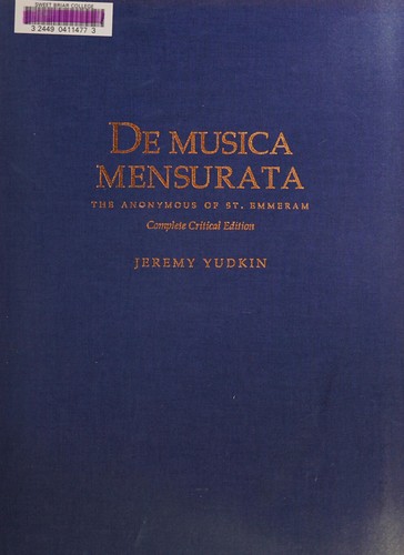 Cover for De Musica Mensurata