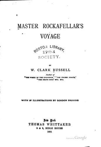 Cover for Master Rockafellar's voyage