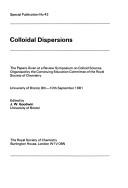 Cover for Colloidal dispersions