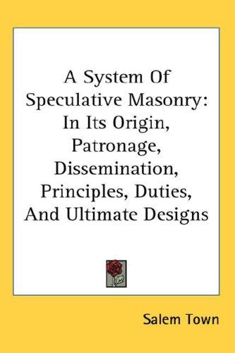 Cover for A System Of Speculative Masonry