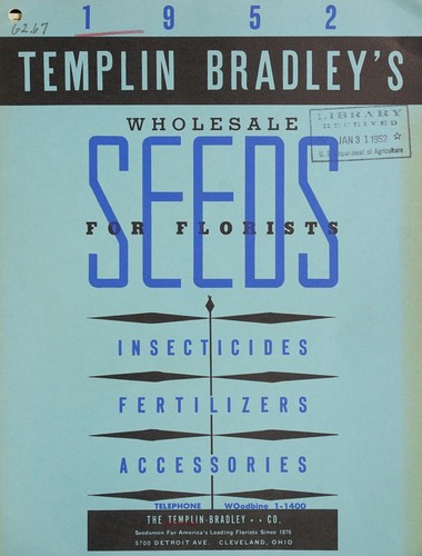 Cover for Templin-Bradley's wholesale seeds for florists