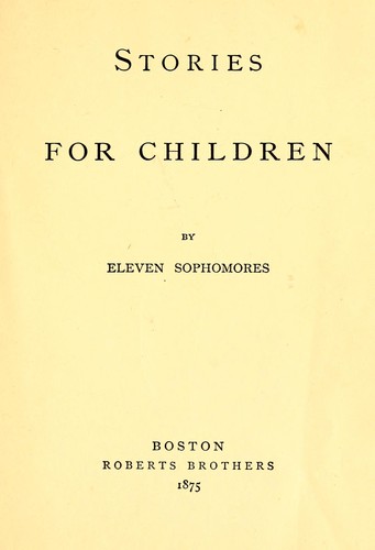 Cover for Stories for children