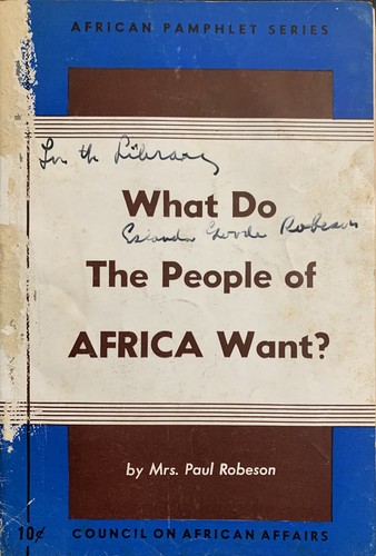 Cover for What do the people of Africa want?