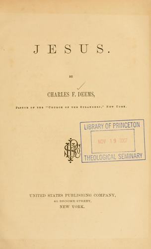 Cover for Jesus