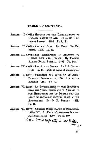 Cover for Methods for the determination of organic matter in air