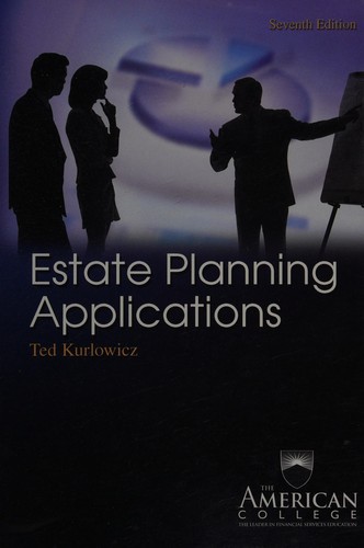 Cover for Estate planning applications