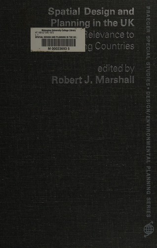 Cover for Spatial design and planning in the UK: its relevance to developing countries.