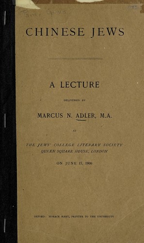 Cover for Chinese Jews