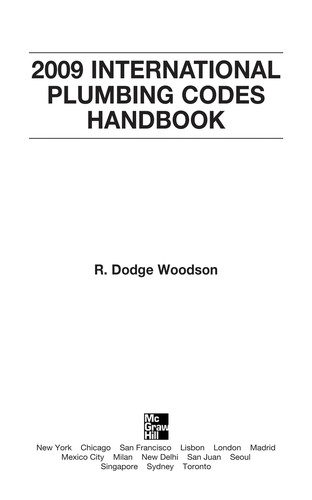 Cover for 2009 International Plumbing Codes handbook