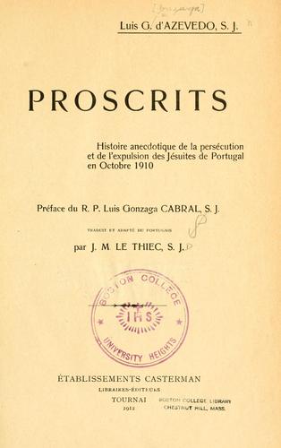 Cover for Proscrits