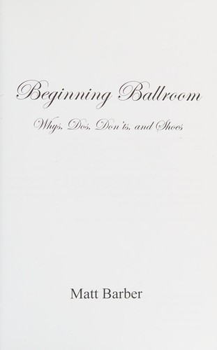 Cover for Beginning ballroom