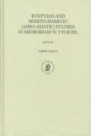 Cover for Egyptian and Semito-Hamitic (Afro-Asiatic) studies