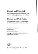 Cover for Rhetorik und Weltpolitik