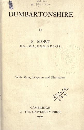 Cover for Dumbartonshire