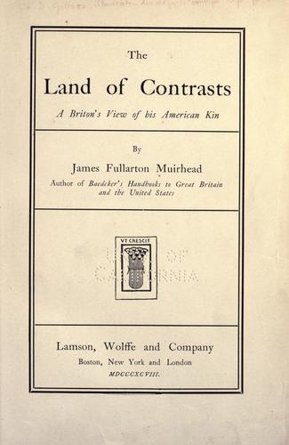 Cover for The land of contrasts