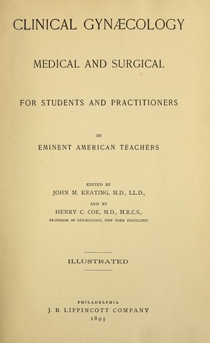 Cover for Clinical gynaecology, medical and surgical