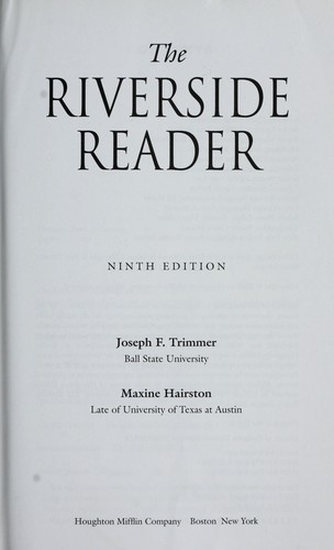 Cover for The Riverside reader