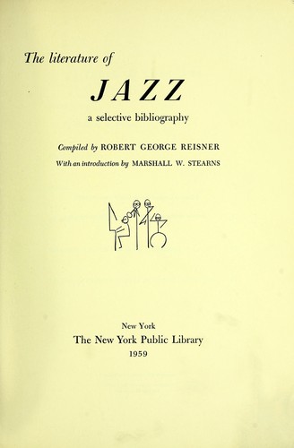 Cover for The literature of jazz