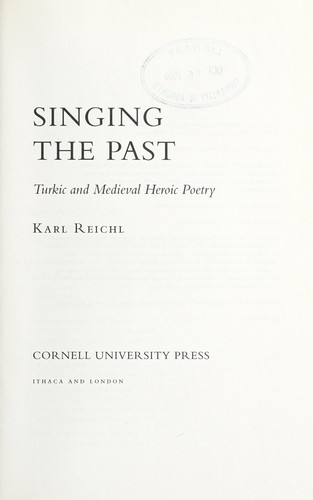 Cover for Singing the past