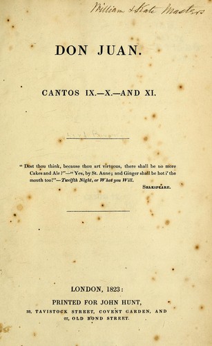 Cover for Don Juan