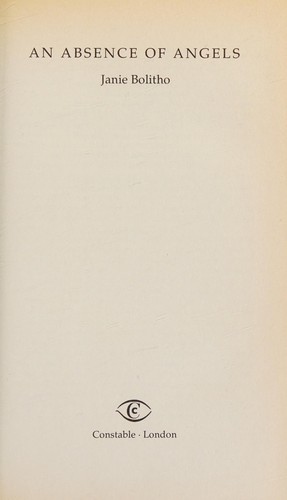 Cover for An absence of angels