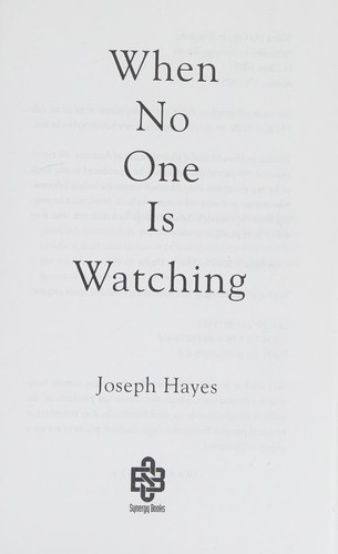 Cover for When no one is watching