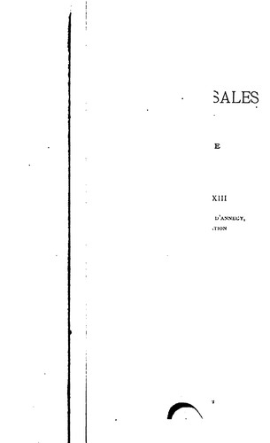 Cover for Oeuvres de Saint François de Sales