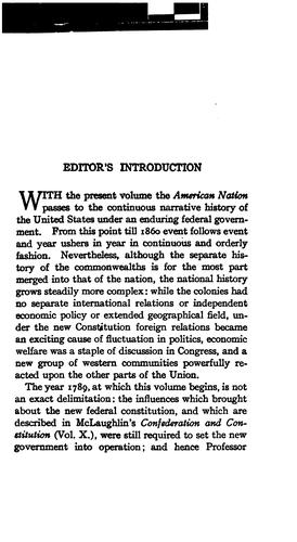 Cover for The Federalist System, 1789-1801