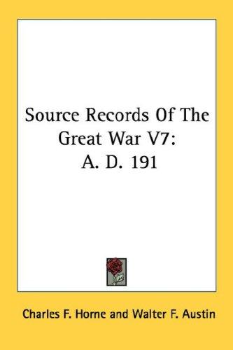 Cover for Source Records Of The Great War V7