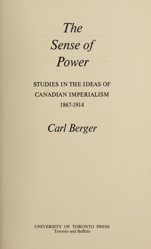 Cover for The sense of power