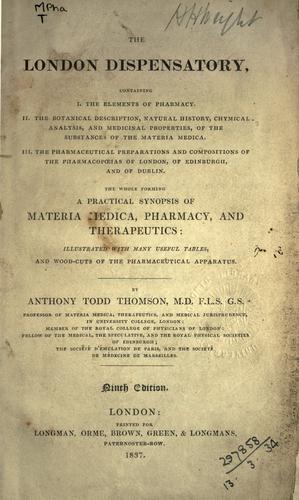 Cover for The London dispensatory