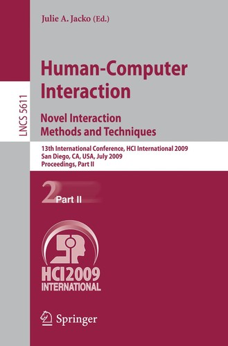 Cover for Human-Computer Interaction. Interacting in Various Application Domains