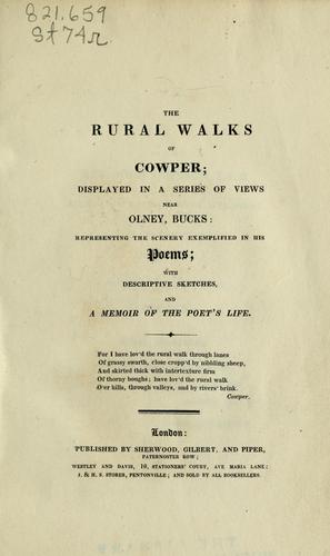Cover for Rural walks of Cowper