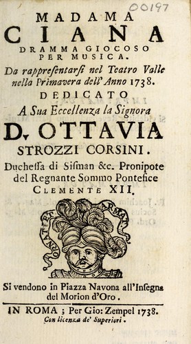 Cover for Madama Ciana