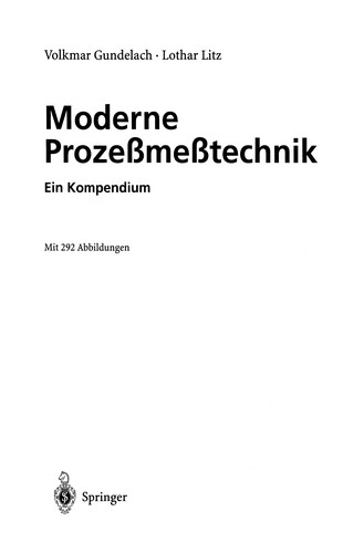 Cover for Moderne Prozeßmeßtechnik