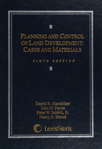 Cover for Planning and control of land development