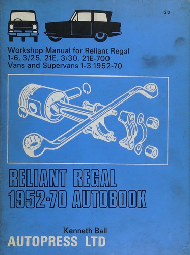 Cover for Reliant Regal 1952-70 autobook