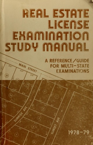 Cover for Real estate license examination study manual