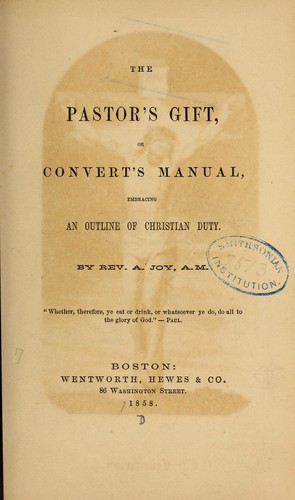 Cover for The pastor's gift