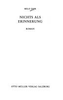 Cover for Nichts als Erinnerung
