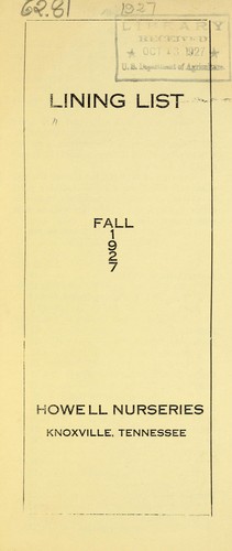 Cover for Lining list