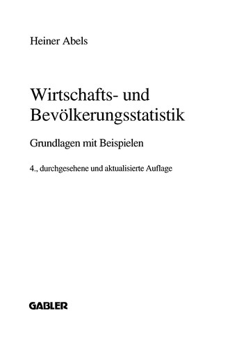 Cover for Wirtschafts- und Bevölkerungsstatistik