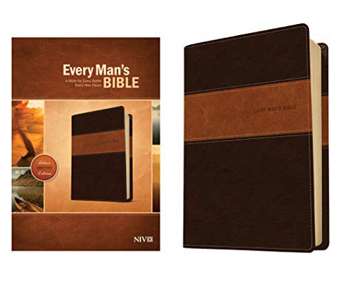 Cover for Every Man's Bible NIV, Deluxe Heritage Edition, TuTone  – Study Bible for Men with Study Notes, Book Introductions, and 44 Charts