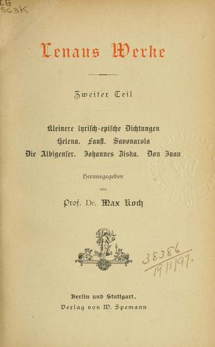 Cover for Werke