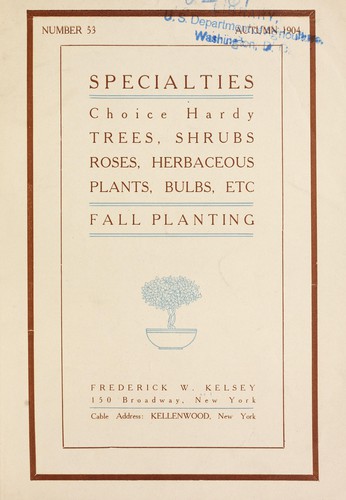 Cover for Specialties choice hardy trees, shrubs, roses, herbaceous plants, bulbs, etc., etc