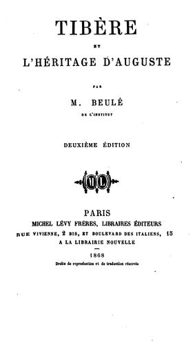 Cover for Tibère et l'héritage d'Auguste