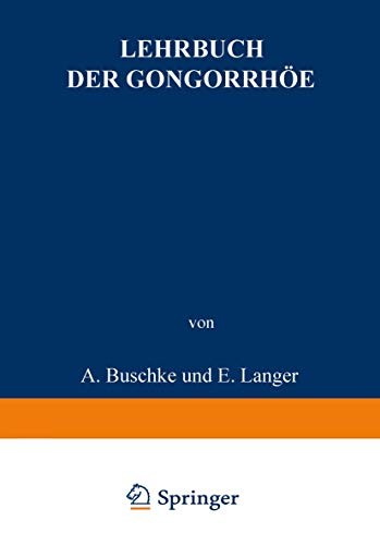 Cover for Lehrbuch der Gonorrhöe