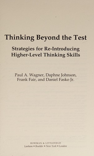 Cover for Thinking Beyond the Test