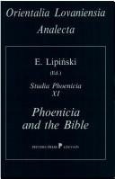 Cover for Phoenicia and the Bible. Studia Phoenicia XI.